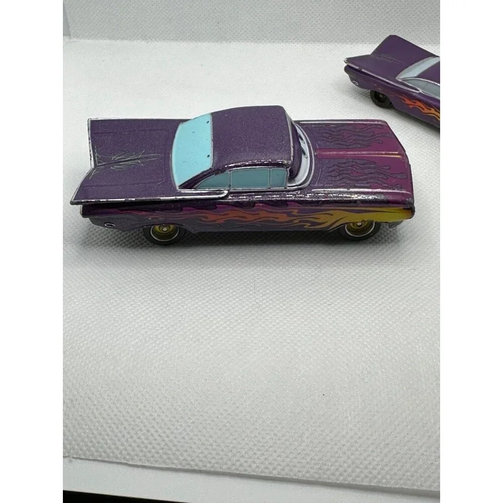 4” Purple Lightning Flames Ramone Disney Pixar Cars diecast Chevrolet impala Vtg